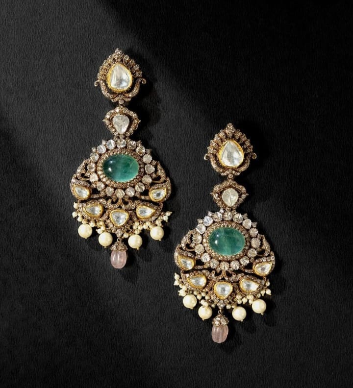 kashvamjewellewers silver gold earring